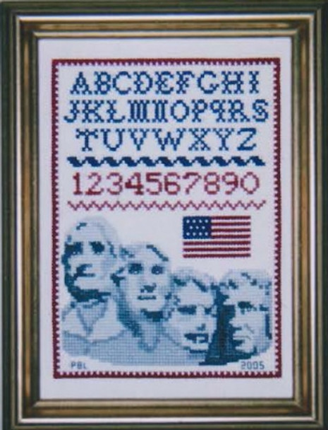 PC602 Mount Rushmore Petite Sampler 18ct Aida 4" x 6" The Posy Collection