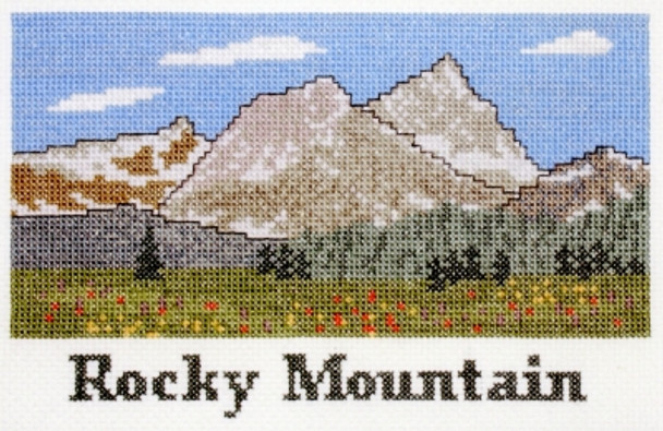 PC811 Rocky Mountains 14ct Aida  8" x 5"The Posy Collection