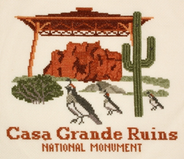 PC1563 Casa Grande Ruins 18ct Aida 7" x 6" The Posy Collection