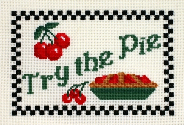 PC1808  Try the Pie 6" x 4"  18ct Aida The Posy Collection
