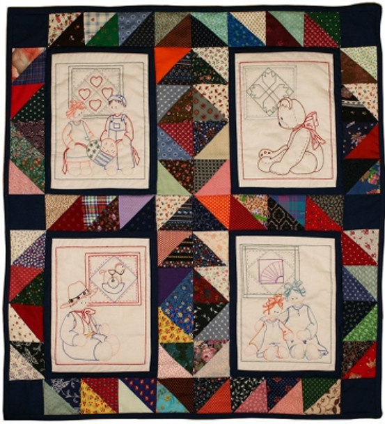 PC1944 Love of Family (quilt) Cotton Muslin 25" x 27" The Posy Collection