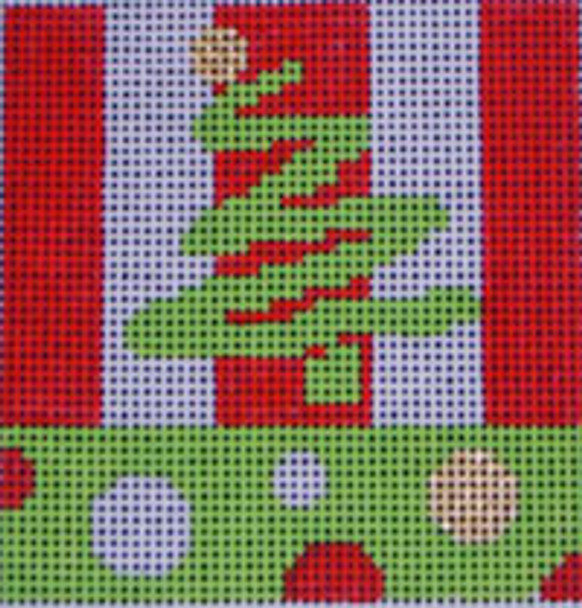 301 LR-T	Lime Red Tree 5x5 14 mesh Beth Gantz Designs