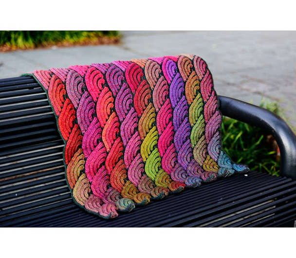 P-J-169 Jojoland Knitting Pattern DRAGON WING BLANKET