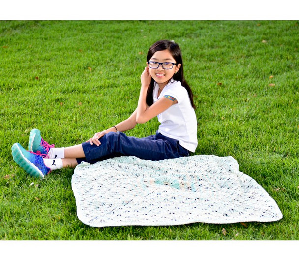Knitting Pattern P-J-174 Jojoland  DIAMOND BLANKET