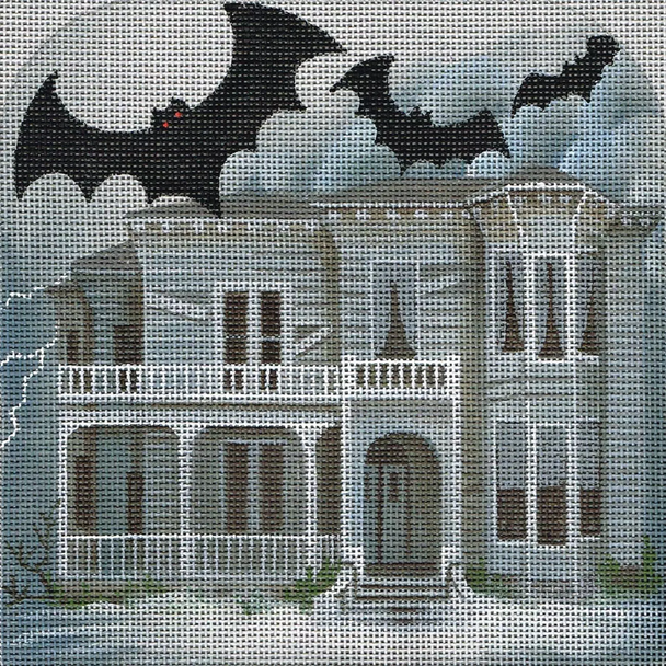 5211 Leigh Designs Batcave Boulevard 18 Mesh 6" x 7" Haunted Hill