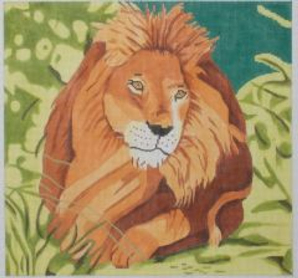 BR502 Lion In Grass 111” x 10 1⁄2” 18 Mesh Barbara Russell SKU 42646