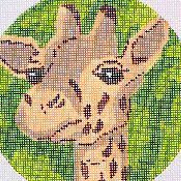 BR507 Small Giraffe Head Circular 5" Diameter 18 Mesh Barbara Russell SKU 42655