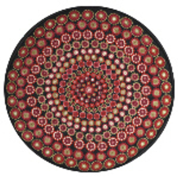 52001 Black Millefiori Round Cushion One Off Needlework