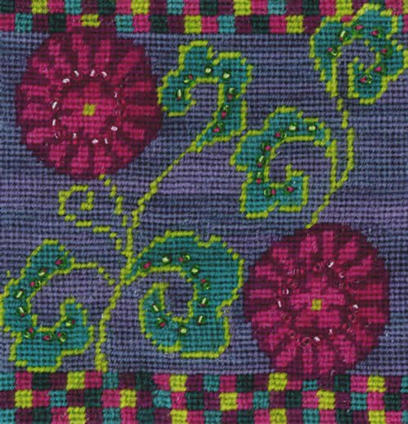 Mary Self Needlepoint Kit 7025 Napoli Flower Cushion