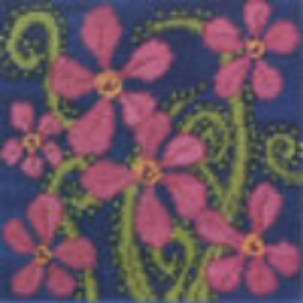 Mary Self Needlepoint Kit 7027 Tropical Flowers