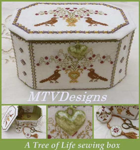 Tree Of Life Sewing Box (includes Porcelain Heart) by MTV Designs MTV-ATOLSB 16-1152 YT