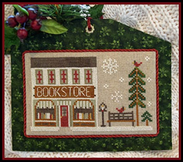 Hometown Holiday Bookstore 79w x 49h Little House Needleworks 16-2369