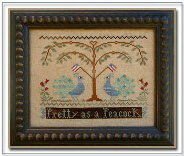 Pretty As A Peacock 57h x 45w  Little House Needleworks  15-1855