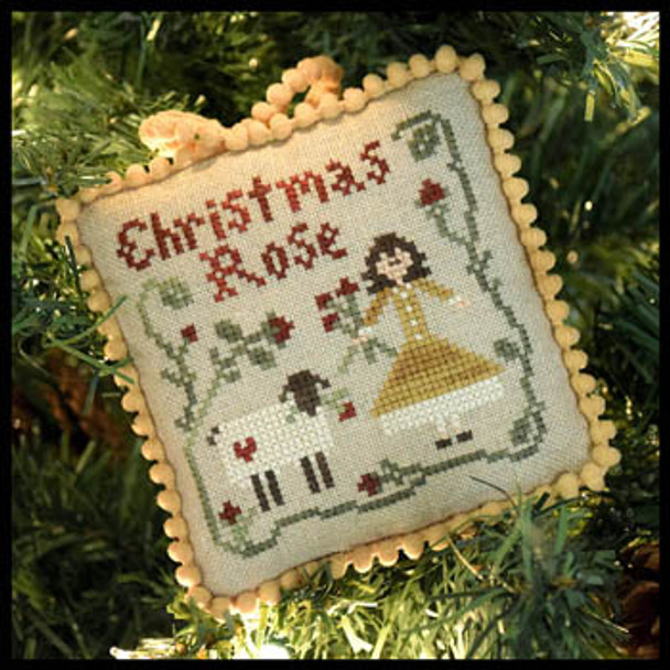 Sampler Tree-Christmas Rose 50 x 49 Little House Needleworks  15-1493