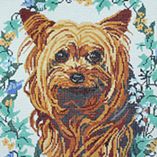 BR048 Yorkie 10" x 12" 18 Mesh Barbara Russell  SKU 8250