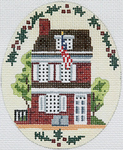 BR071D Philadelphia Betsy Ross House No Holly 4.5 x 3.5"	18 Mesh Barbara Russell SKU 23