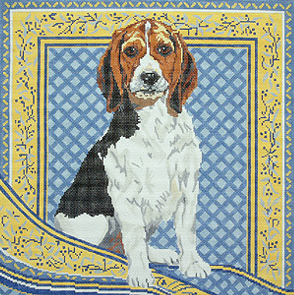 BR103 Beagle 12” x 12” 18 Mesh Barbara Russell SKU 8287