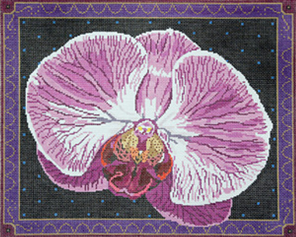 BR167 Singapore Orchid 12" x 10" 18 Mesh Barbara Russell  SKU 2337