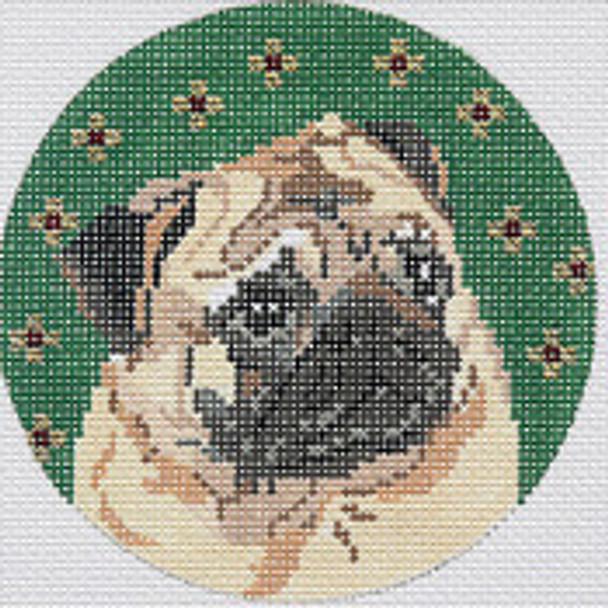 BR207 Pug Circular 4’ diameter 18 Mesh  Barbara Russell SKU 2369