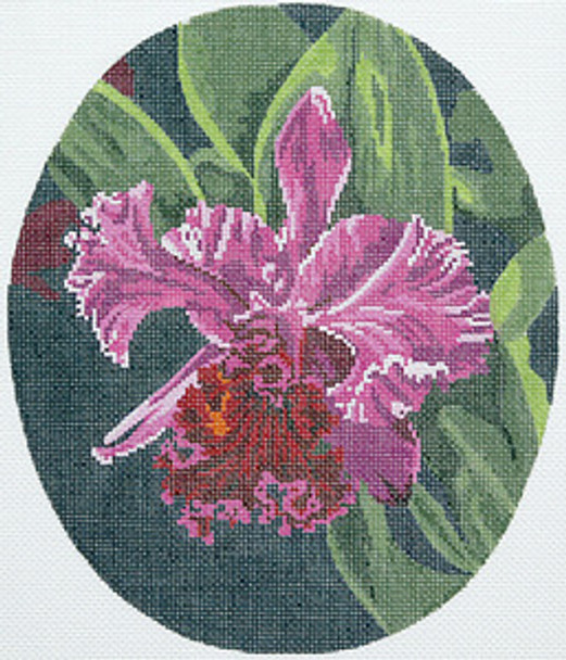 BR214 Orchid Oval 7 1⁄2” x 9”18 Mesh  Barbara Russell SKU 8344