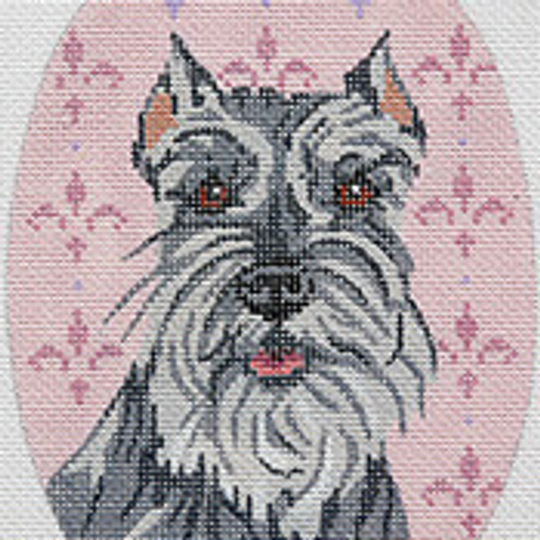 BR250 Schnauzer Oval 4 1⁄4” x 6” 18 Mesh Barbara Russell SKU 8365