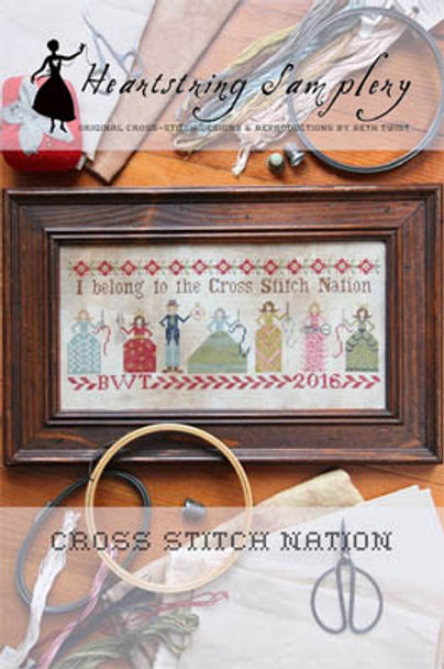 Cross Stitch Nation 200 x 83 Heartstring Samplery 16-1578  YT