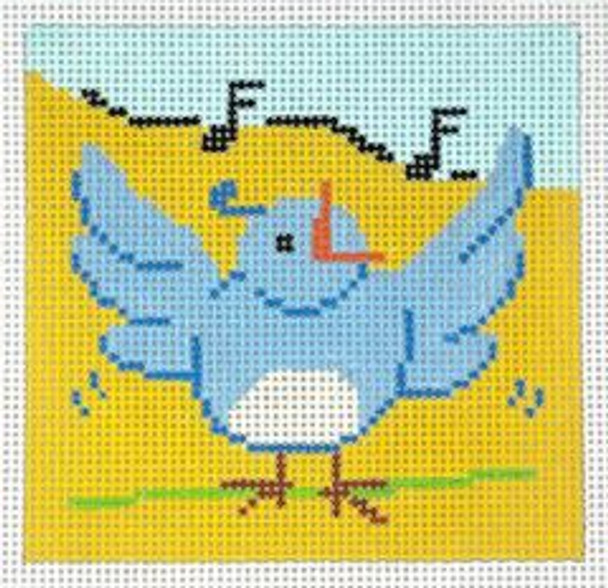 BR333 Blue Bird 5" x 5" 12 Mesh Barbara Russell SKU 5159