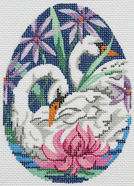 BR257 Swans Egg 5 1⁄2” x 4” 18 Mesh Barbara Russell SKU 5164