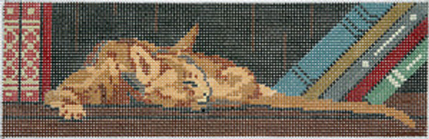 BR299 Book Weight Sleeping Cat 2 1⁄2” x 8” 18 Mesh Barbara Russell SKU 2359