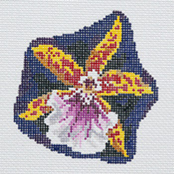 BR376 Miltonia Orchid Pin 3.5 X 3.75 18 Mesh Barbara Russell SKU 1188