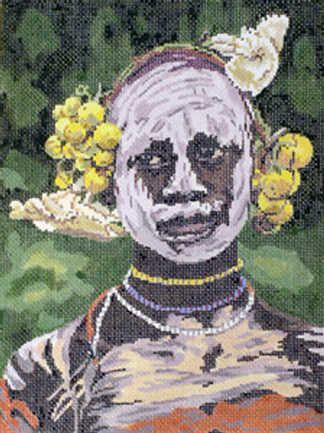 BR426 African Fashion Man 8 3⁄4” x 11” 16 Mesh Barbara Russell SKU 53874