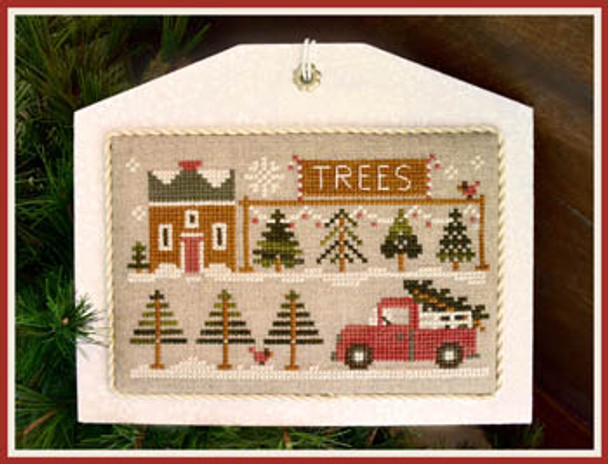 Hometown Holiday Tree Lot 80w x 50h Little House Needleworks 15-2623