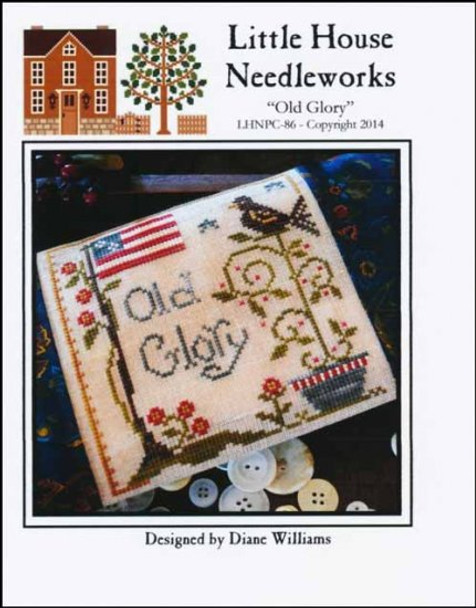 Old Glory 69 x 69 Little House Needleworks  14-1750