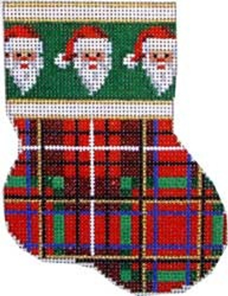 CT-1056 Santas Cuff/Plaid Mini Sock Associated Talents 