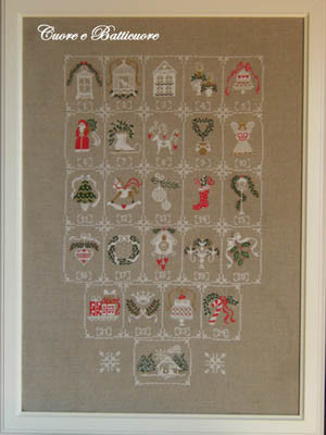 Shabby Advent 227 x 378 Calendar Cuore e Batticuore 17-2593 YT