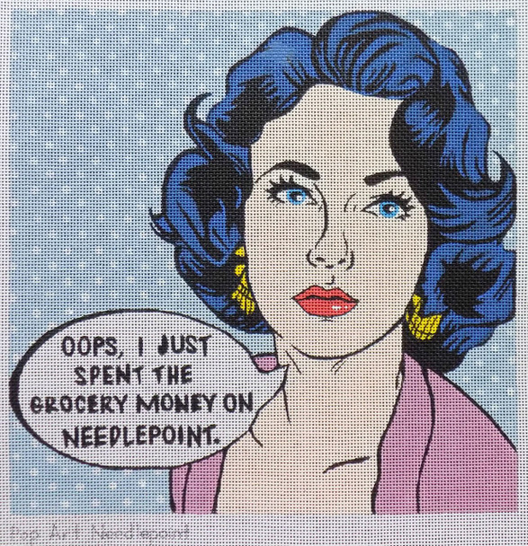 Unique New Zealand Designs 70677 Pop Art Needlepoint 14 x 14 " 13 mesh