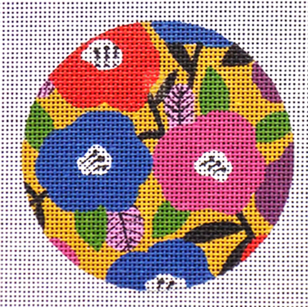 70670 Making Merry 4" in diameter 13 Mesh Floral Unique New Zealand Designs Needlepoint