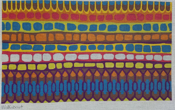 Unique New Zealand Designs 70662 Walkabout Tribal 17" x 10" on 13 mesh Ethnic