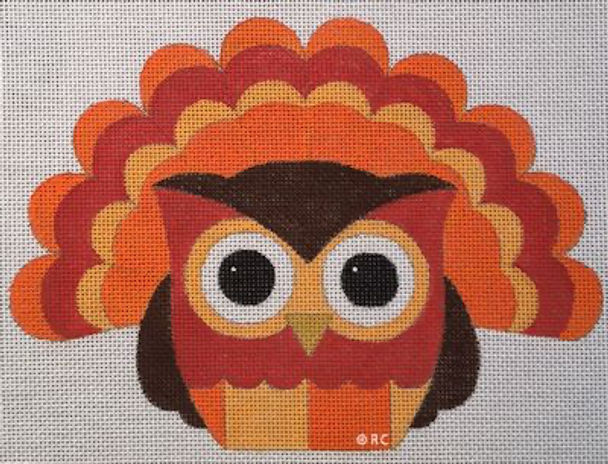 HO1566 OWL TURKEY 6 x 6.5, 18 Mesh Raymond Crawford Designs 