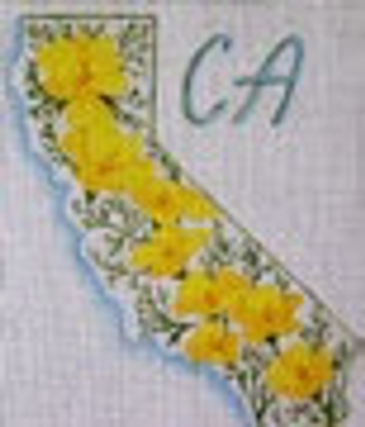 12653 CWD-FL65 California Poppies  7.25 x 7.25 18 Mesh Changing Women Designs