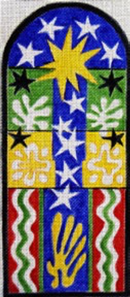 12700 CWD-M31*Matisse Stained Glass Window* 9 x 15 18 Mesh Stitch Painted Changing Women Designs