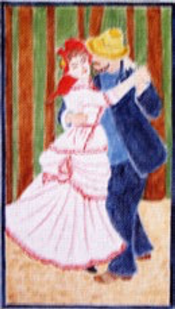 12726 CWD-M76 Renoir Country Dance 5.5 x 10 18 Mesh Stitch Painted Changing Women Designs