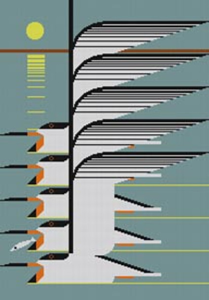 Skimmerscape Seagull CH-S061 Charley Harper 13 Mesh 141⁄2 x 21