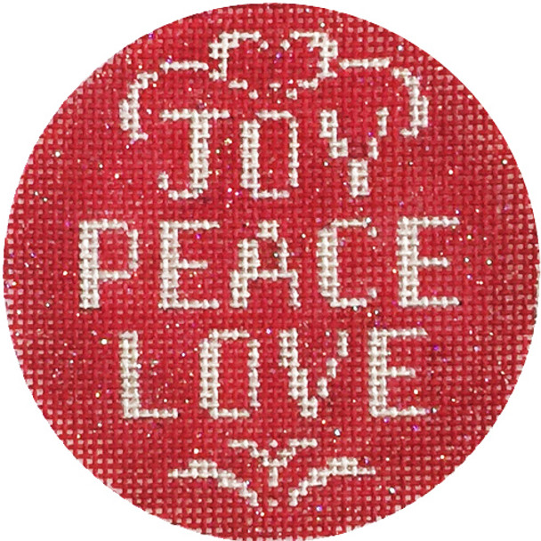 APX325 Joy Peace Love Alice Peterson 4 x 4 on 13 mesh