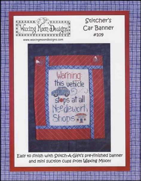 YT Stitching Car Banner 78 x 109 Waxing Moon Designs YT
