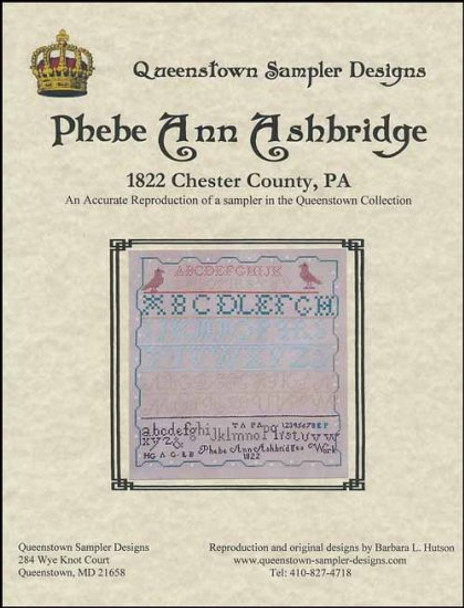 YT Phebe Ann Ashbridge 146h x 144w Queenstown Sampler Designs