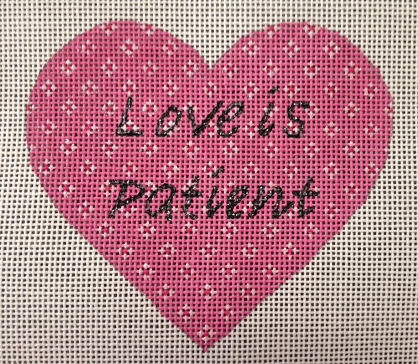 8001 Purple Palm Designs Love is Patient 4x4 18 Mesh Suzanne's Designs