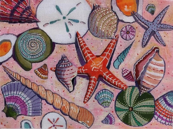 EN037 Beach Medley 18 Mesh 9 x 12 ELLEN NEGLEY