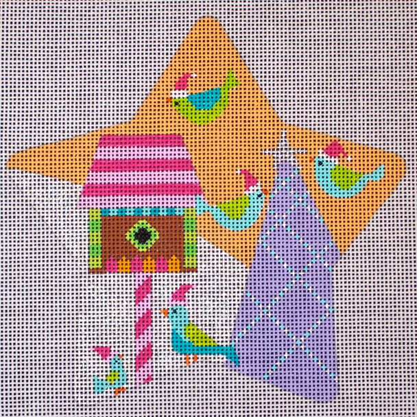 CH122D Birds Star 5.5" EyeCandy Needleart