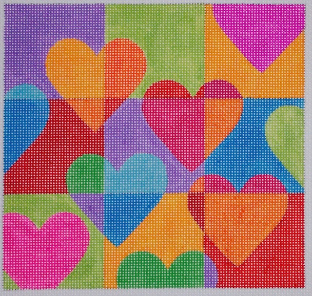 H109 Floating Hearts 6x6 EyeCandy Needleart